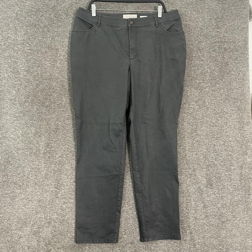 Lafayette 148 New York Thompson Jeans Womens 16W Gray Straight Stretch Denim